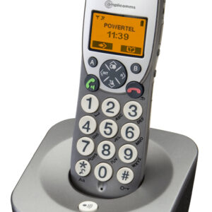 PowerTel 700 trådløs forstærkertelefon med teleslynge.