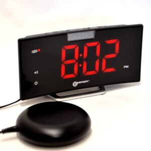 Vibratorvækkeur Wake'n'Shake Curve med pudevibrator og store digitale tal